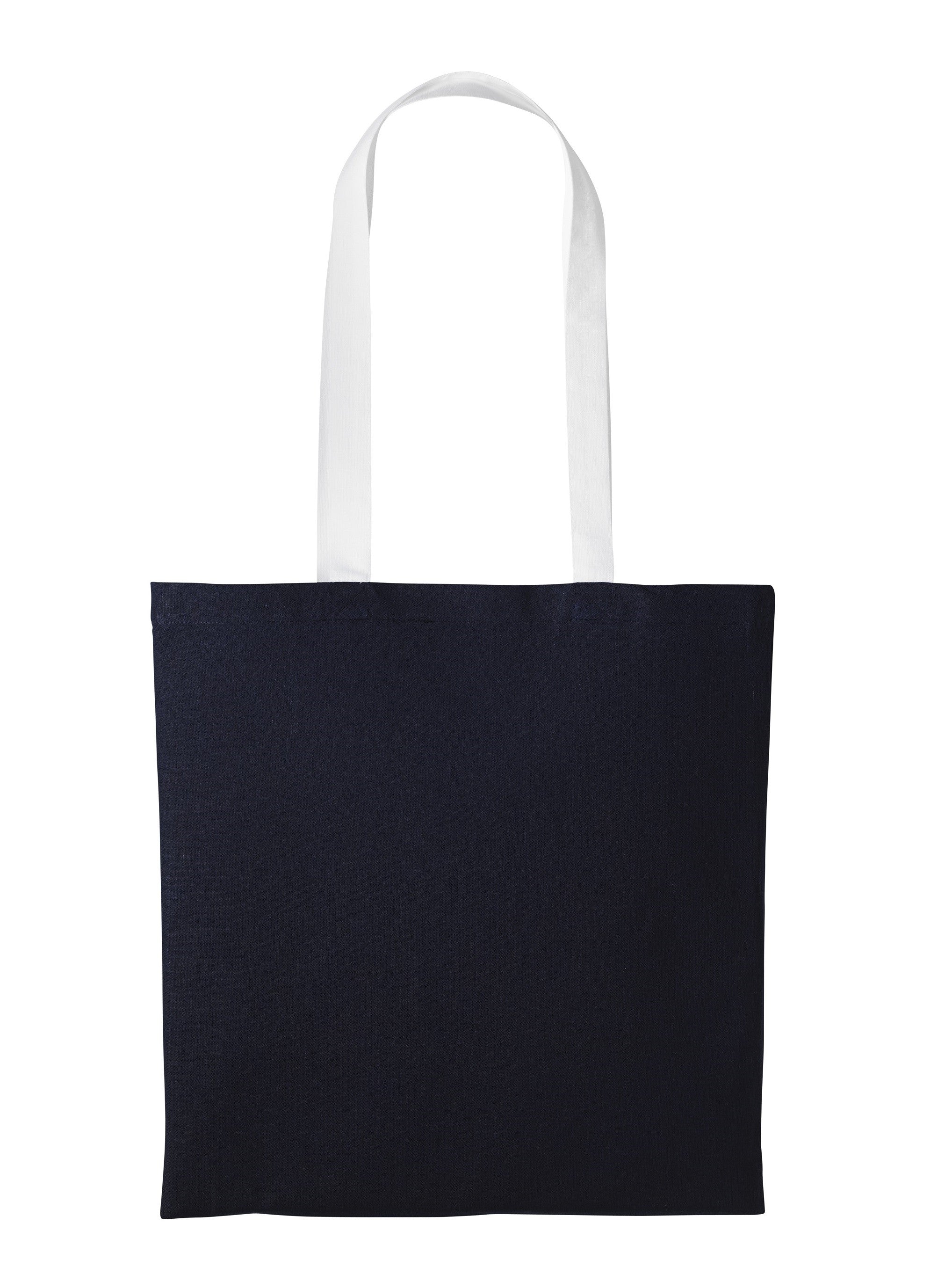 Varsity Cotton Tote Long Handle | OXFORD NAVY/WHITE